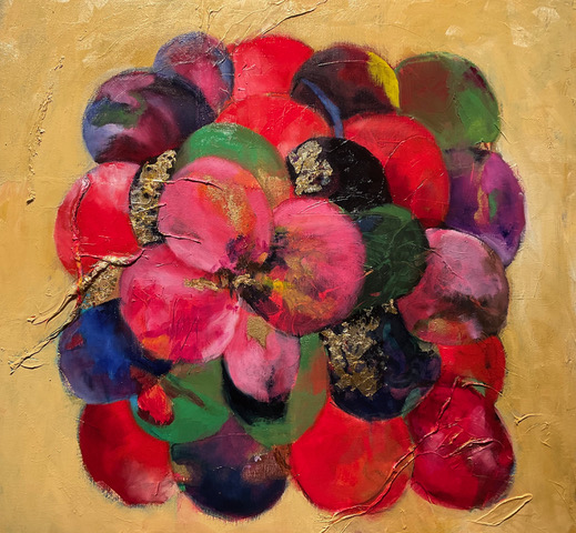 Flower Power I  70x70 cm Suan Broekhuijsen