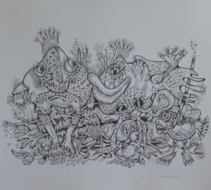 penttekening nieuwer werk 4 Kitty de Man Pentekening - 45x60 cm - Kitty de Man