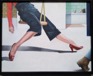 "Schommel - benen - olieverf op doek - 40x50 cm - Els Mulder