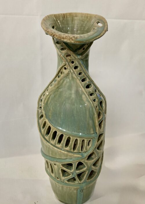 "Opengewerkte vaas"- steengoed keramiek - 35 cm hoog - Anke de Jong