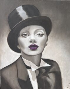 "Portret"- acryl - 40x50 cm - Lisette Huijbregts