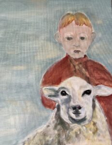 "Portret"- acryl -40x50 cm - Lisette Huibregts