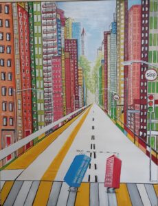 "New York" - olieverf (Artisan) op doek - 70x90 cm - Anja Burggraaf